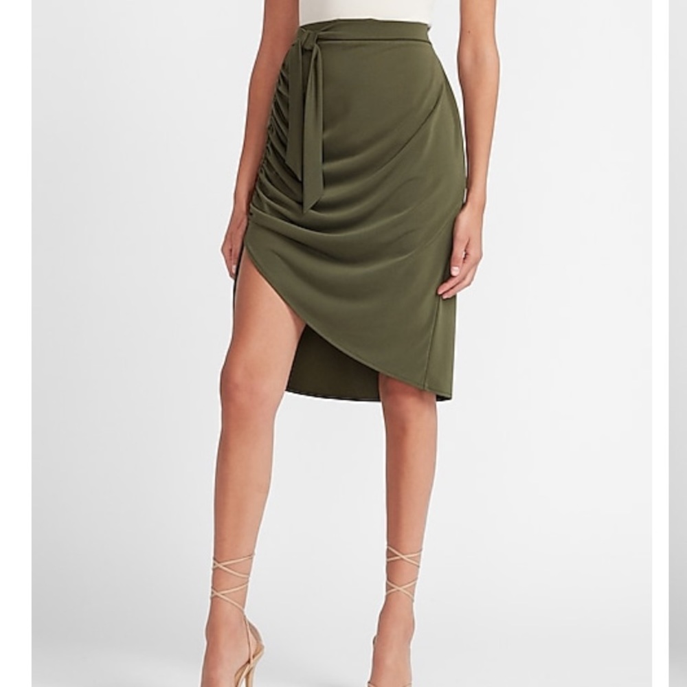 NWT: EXPRESS High Waisted Asymmetrical Hem Skirt (MULTIPLE SIZES)